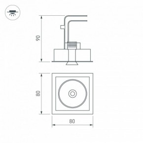 Встраиваемый светильник Arlight CL-SIMPLE-S80x80-9W Warm3000 (BK, 45 deg) 028149 в Югорске - yugorsk.ok-mebel.com | фото 9