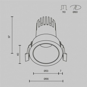 Встраиваемый светильник Maytoni Dip DL116-10W-4K-B в Югорске - yugorsk.ok-mebel.com | фото 10