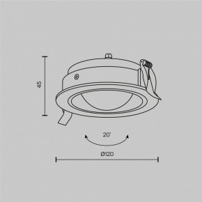 Встраиваемый светильник Maytoni Lens DL105-12W3K-W в Югорске - yugorsk.ok-mebel.com | фото 6