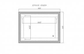 Зеркало Лондон 800х600 с подсветкой Домино (GL7019Z) в Югорске - yugorsk.ok-mebel.com | фото 8